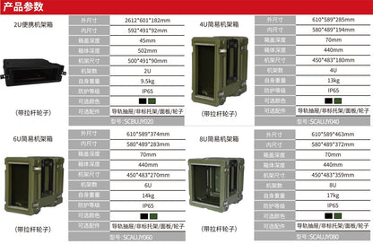 S-BUJY-020 2U 拉杆简易便携机架箱（B 款）